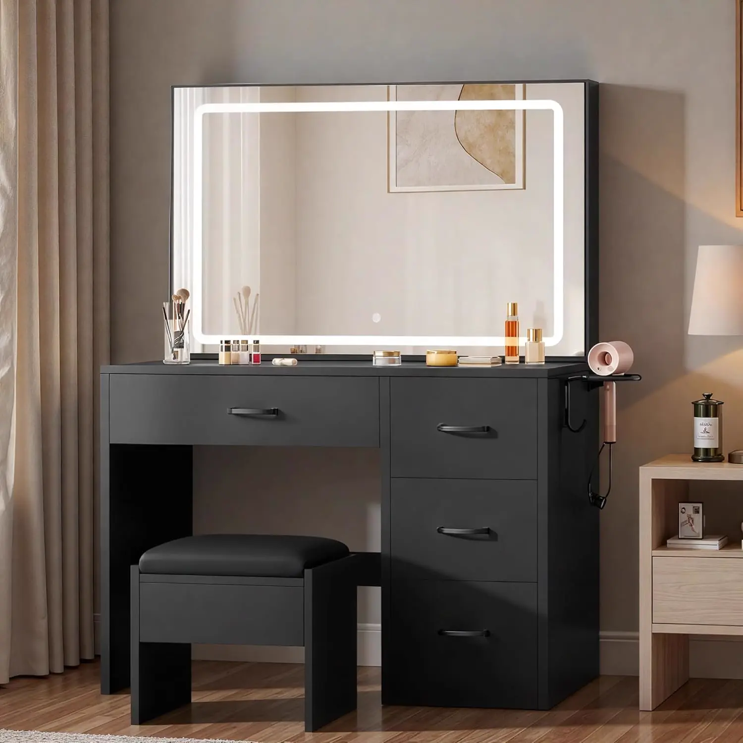 Conjunto tocador ELARA HOME con luz LED regulable — imagen 2